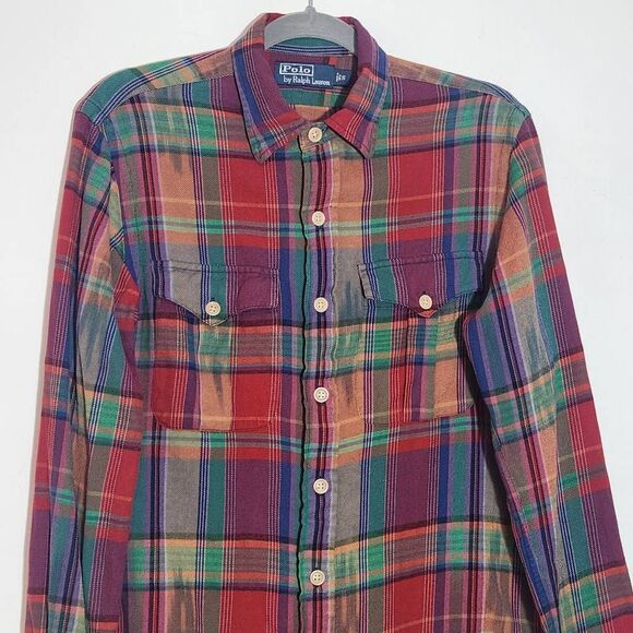 Polo Ralph Lauren Multi-Color Button-Up Shirt Size Small Preppy Cotton Shirt - Picture 3 of 10
